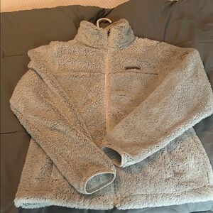 Columbia Soft Gray Fleece Jacket